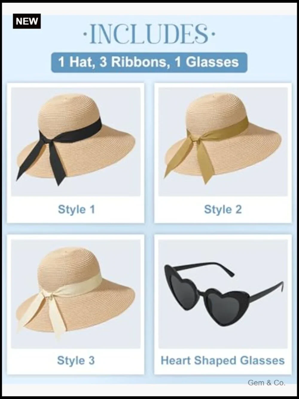 Wide Brim Straw Floppy Sun Hat for Beach Vacation Garden Packable UPF 50+